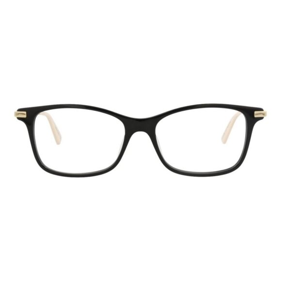 Gucci Womens Square/Rectangle Black Gold Transparent Fashion Designer Eyewear - Picture 1 of 4